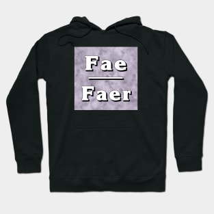 Fae-Faer Pronouns: Neutral Gray Hoodie